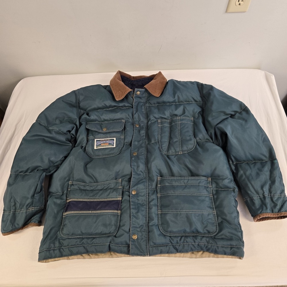 Vintage GAP Down Ski Jacket Mens Large USA Olympic Ski Team Rare Chore Coat
